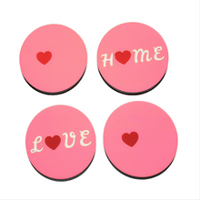 Load image into Gallery viewer, Love Home Pink Coasters