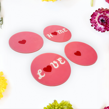 Load image into Gallery viewer, Love Home Pink Coasters