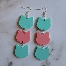 Load image into Gallery viewer, Cat Head Earrings (3+ colors)