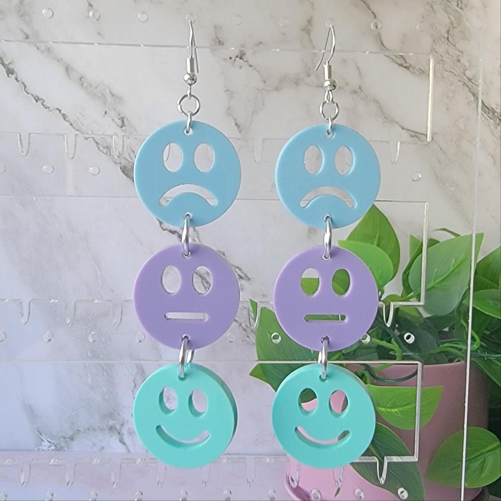 Sad Expressionless Happy Earrings