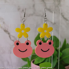 Load image into Gallery viewer, Floral Froggies Earrings
