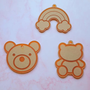 Bear Head keychain acrylic blank- 3in