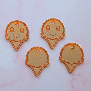 Ice cream with face or no face acrylic blanks