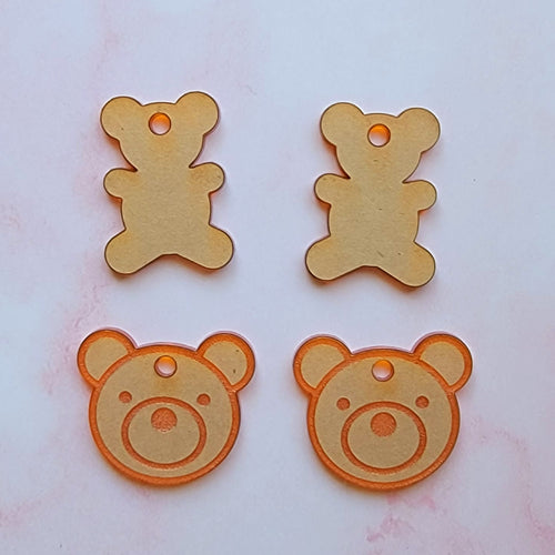 Bear head & full body acrylic blanks