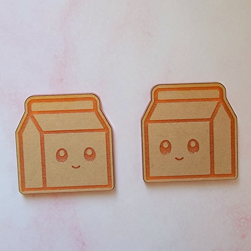 Cute milk carton acrylic blanks with face or no face