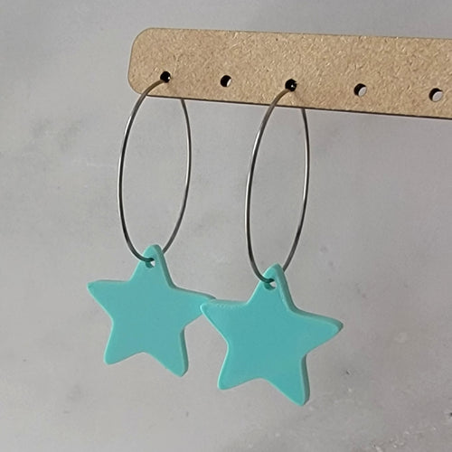 Star Hoop Earrings (3+ colors)