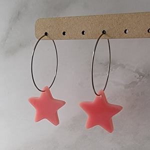 Star Hoop Earrings (3+ colors)