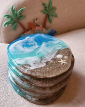 Load image into Gallery viewer, Malibu Sand Beach Tray &amp; Coaster Set- Made to order